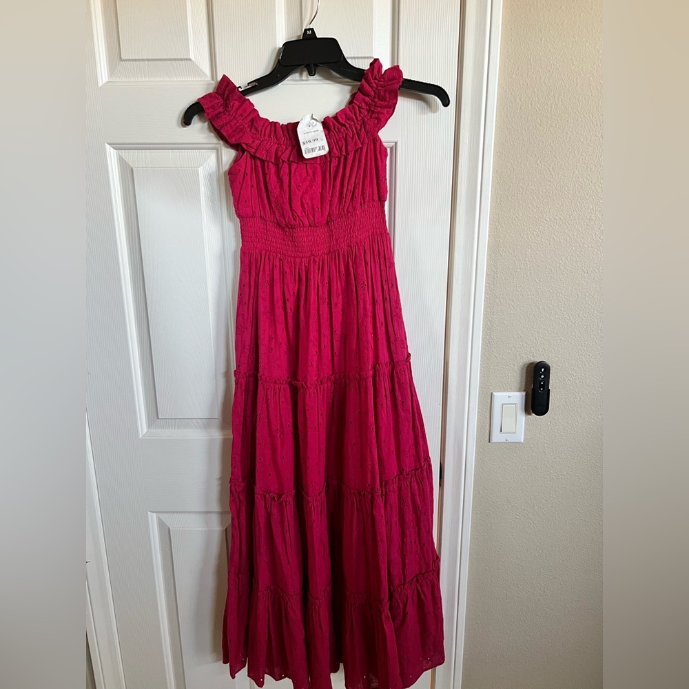 NWT! Laundry by Shelli Segal Hot Pink Maxi Dress, Size 0